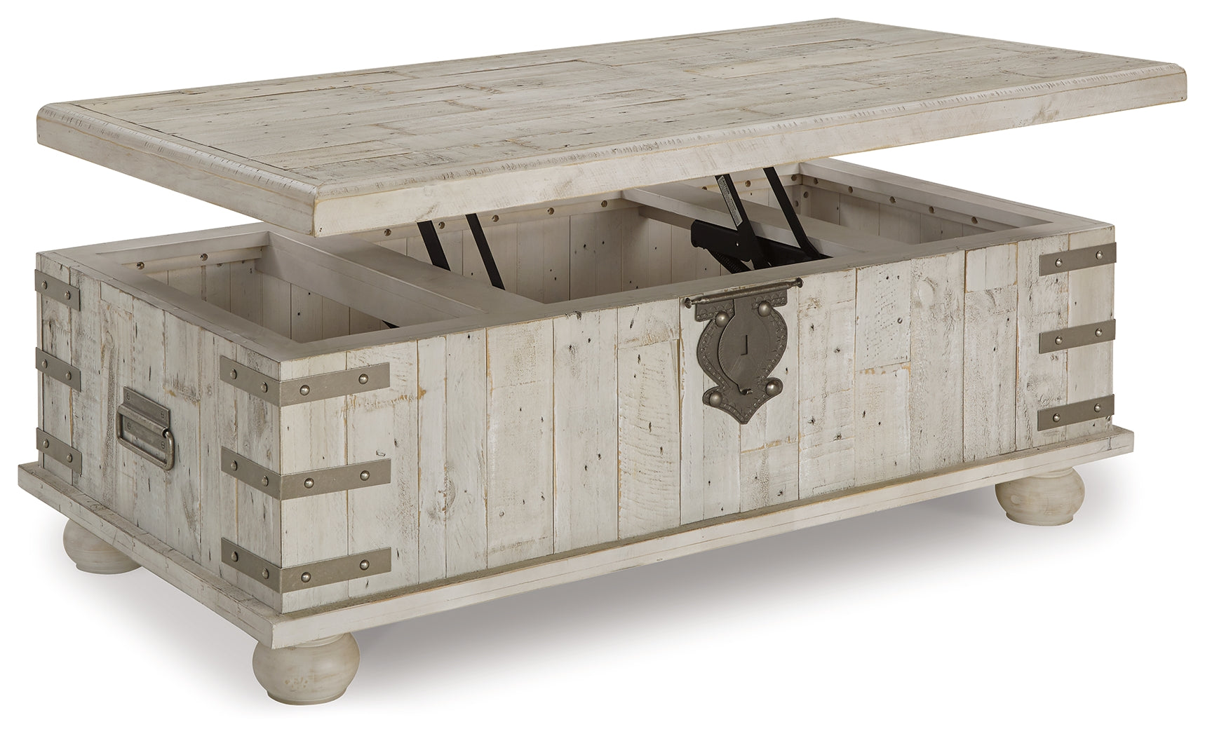 Ashley Furniture - CARYNHURST LIFT TOP COCKTAIL TABLE - Pearl Silver Metal|Wood - Tables - Additional View 2