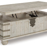 Ashley Furniture - CARYNHURST LIFT TOP COCKTAIL TABLE - Pearl Silver Metal|Wood - Tables - Additional View 2