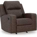 Ashley Furniture - Lavenhorne Recliner - Granite - Dark Gray Faux Leather - Recliners