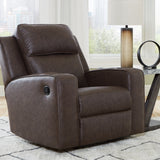 Ashley Furniture - Lavenhorne Recliner - Granite - Dark Gray Faux Leather - Recliners - Additional View 1