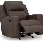 Ashley Furniture - Lavenhorne Recliner - Granite - Dark Gray Faux Leather - Recliners - Additional View 2