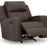 Ashley Furniture - Lavenhorne Recliner - Granite - Dark Gray Faux Leather - Recliners - Additional View 2