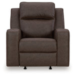 Ashley Furniture - Lavenhorne Recliner - Granite - Dark Gray Faux Leather - Recliners - Additional View 3