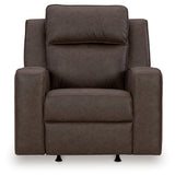Ashley Furniture - Lavenhorne Recliner - Granite - Dark Gray Faux Leather - Recliners - Additional View 3