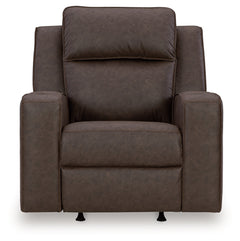 Ashley Furniture - Lavenhorne Recliner - Granite - Dark Gray Faux Leather - Recliners - Additional View 3