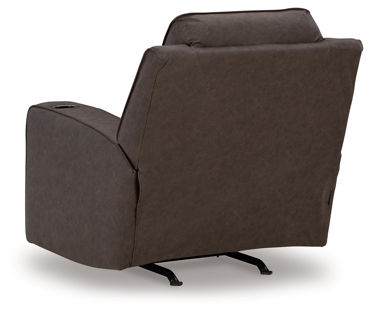 Ashley Furniture - Lavenhorne Recliner - Granite - Dark Gray Faux Leather - Recliners - Additional View 5