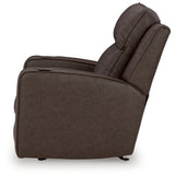 Ashley Furniture - Lavenhorne Recliner - Granite - Dark Gray Faux Leather - Recliners - Additional View 6