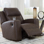 Ashley Furniture - Lavenhorne Recliner - Granite - Dark Gray Faux Leather - Recliners - Additional View 7