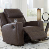 Ashley Furniture - Lavenhorne Recliner - Granite - Dark Gray Faux Leather - Recliners - Additional View 7