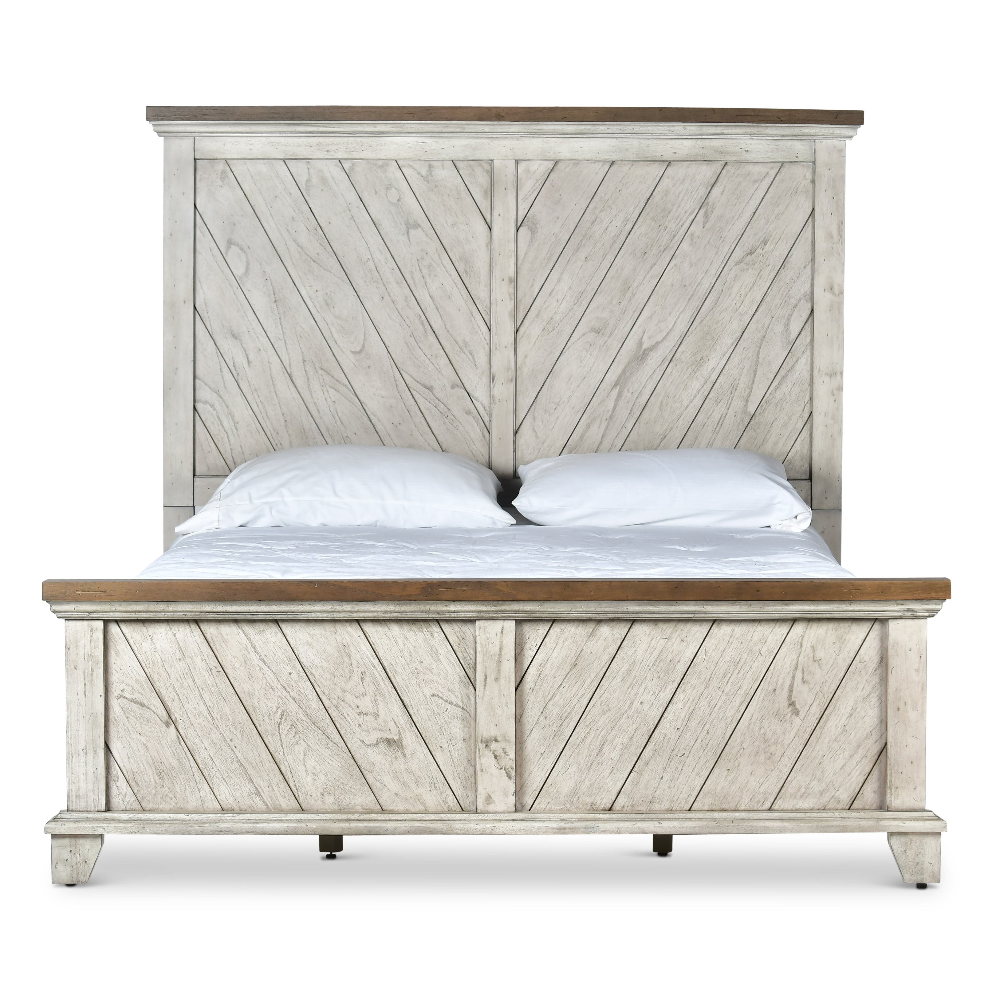 Steve Silver Furniture - Bear Creek Queen Bed - White - Faux Leather - Beds