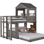 CABIN FEVER RUSTIC DIRTY GREY TWIN/FULL BUNKBED