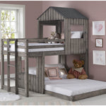 CABIN FEVER RUSTIC DIRTY GREY TWIN/FULL BUNKBED - Additional View 1