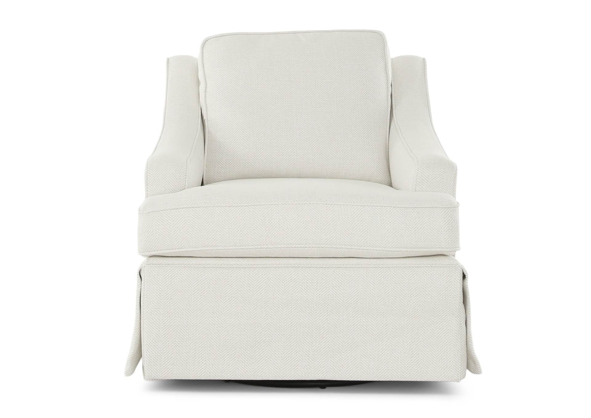 AYLA SIMPLY WHITE SWIVEL GLIDER
