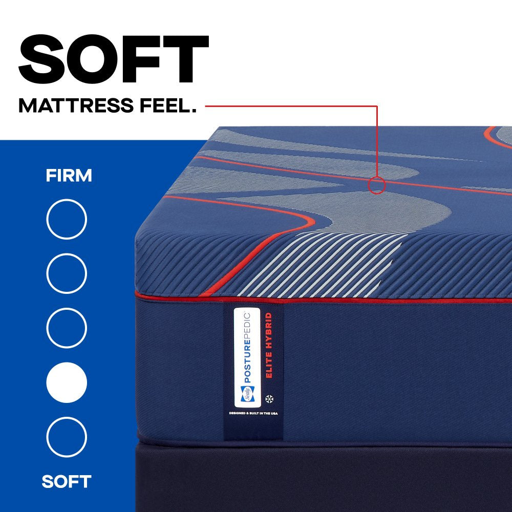 Tempur Sealy - BRENHAM II HYBRID SOFT FULL MATTRESS - Blue Fabric - Mattresses - Additional View 2