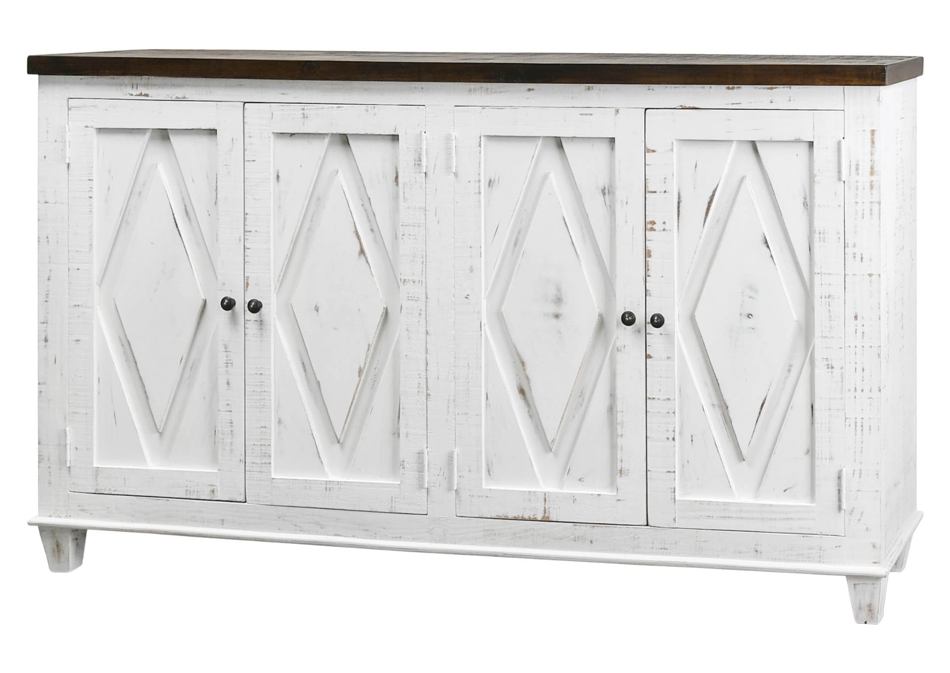 Diamond Sierra Console - White/Brown