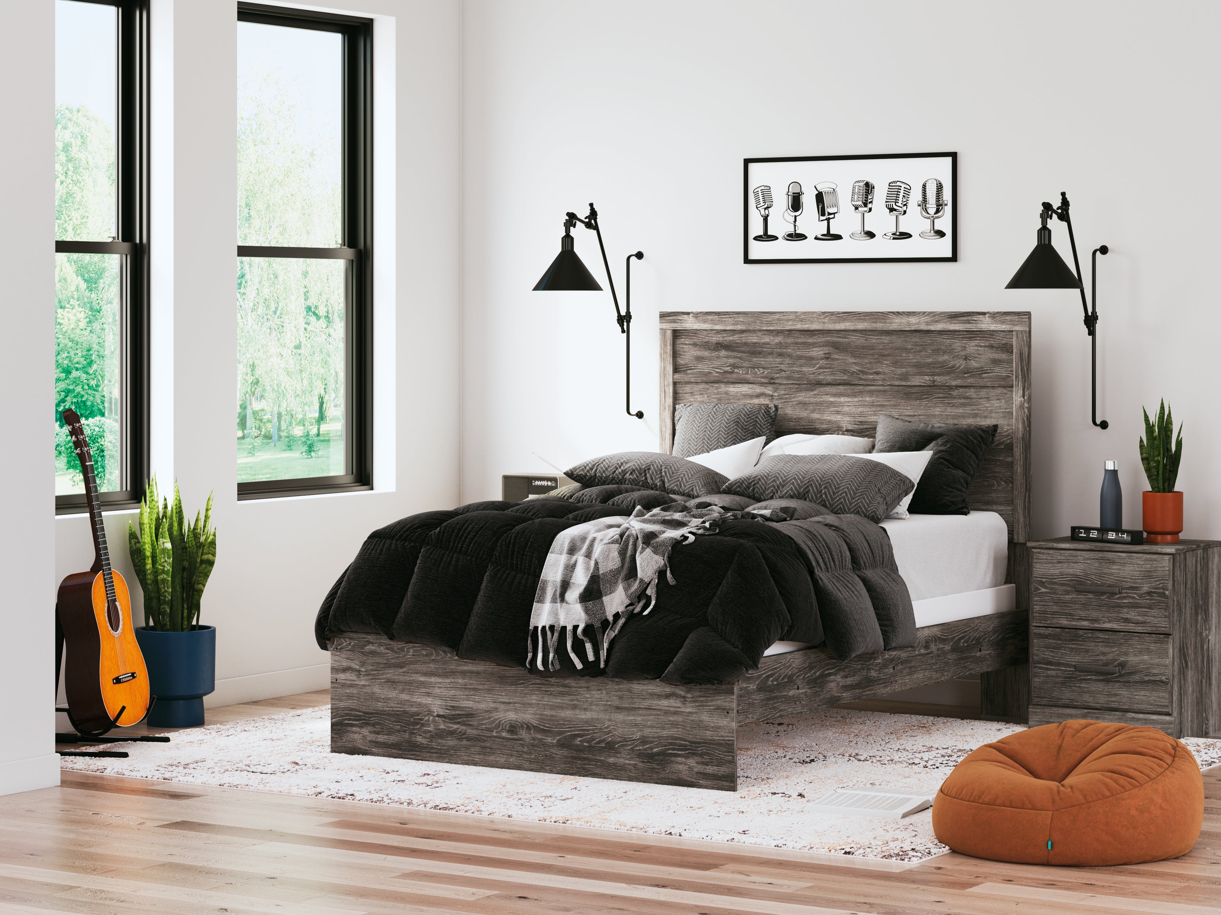Ashley Furniture - Ralinski Full Panel Bed - Brown - Gray Wood - Beds - Additional View 2