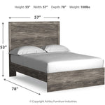 Ashley Furniture - Ralinski Full Panel Bed - Brown - Gray Wood - Beds - Additional View 4
