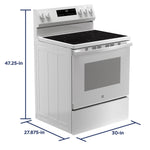 GE WHITE 30" FREE-STANDING WHITE RANGE - Ranges - Additional View 22