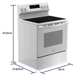 GE WHITE 30" FREE-STANDING WHITE RANGE - Ranges - Additional View 22