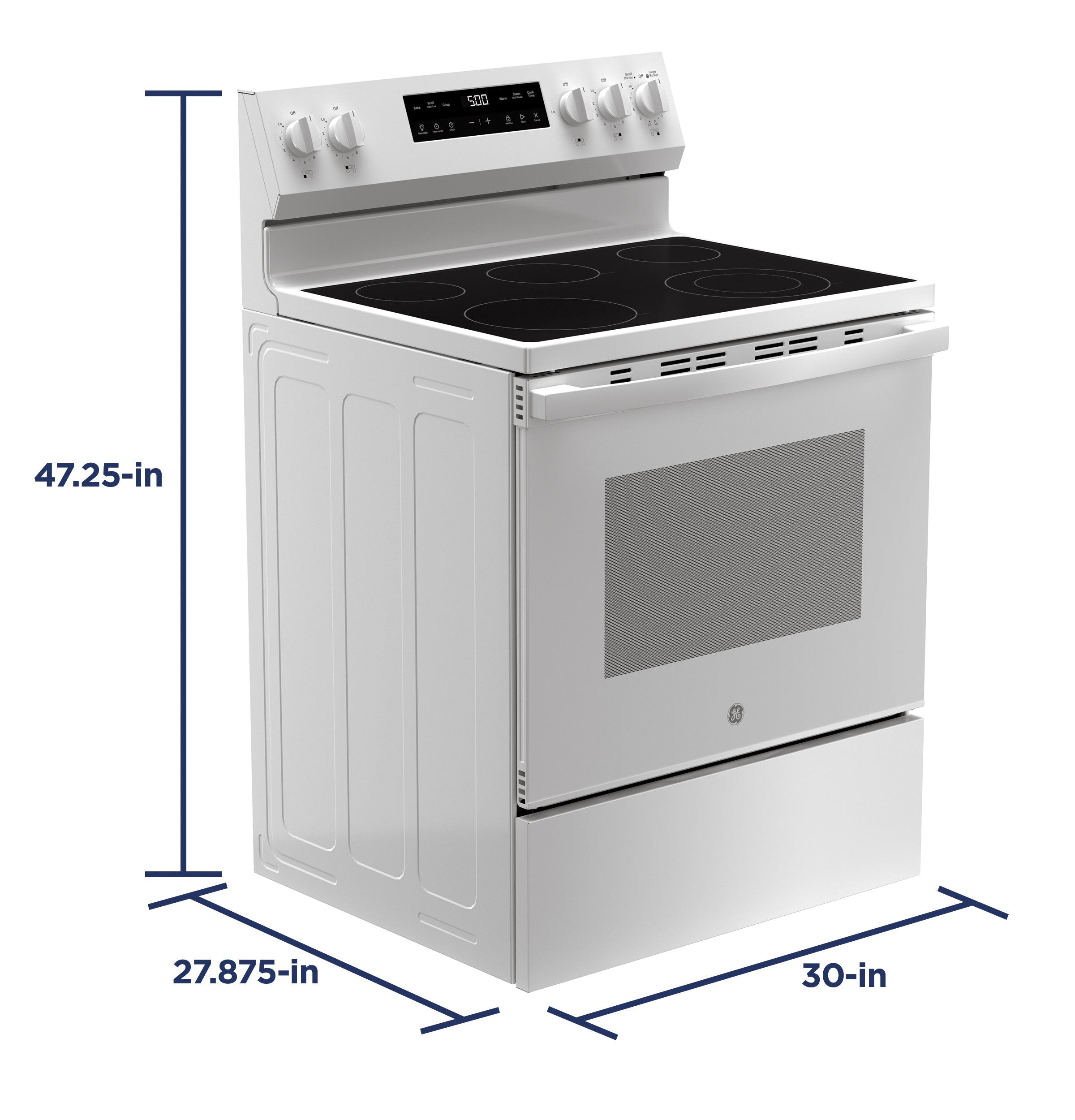 GE WHITE 30" FREE-STANDING WHITE RANGE - Ranges - Additional View 22