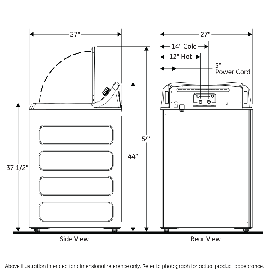 GE WHITE COMMERCIAL TOP LOAD 4.3CU WASHER - Washers - Additional View 28