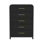 Elements International - RIDGEMONT BLACK 5 DRAWER CHEST - Wood - Chests - Additional View 2