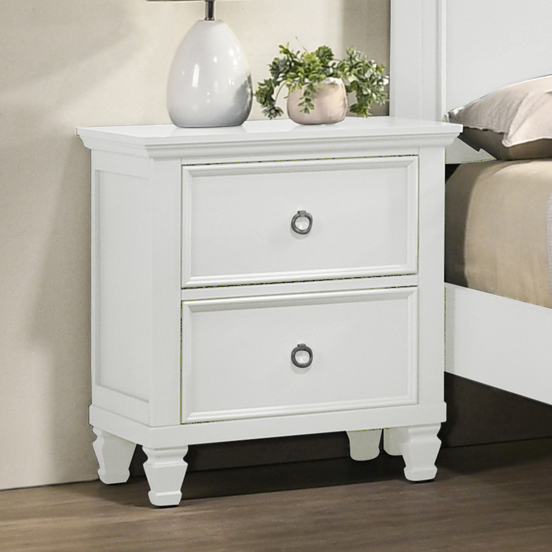 New Classic - TAMARACK WHITE NIGHTSTAND - Wood - Nightstands - Additional View 5