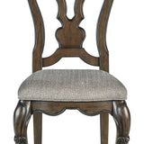 Ashley Furniture - Maylee Dining Side Chair - Dark Brown Fabric|Wood - Chairs - Additional View 2