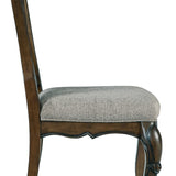 Ashley Furniture - Maylee Dining Side Chair - Dark Brown Fabric|Wood - Chairs - Additional View 3