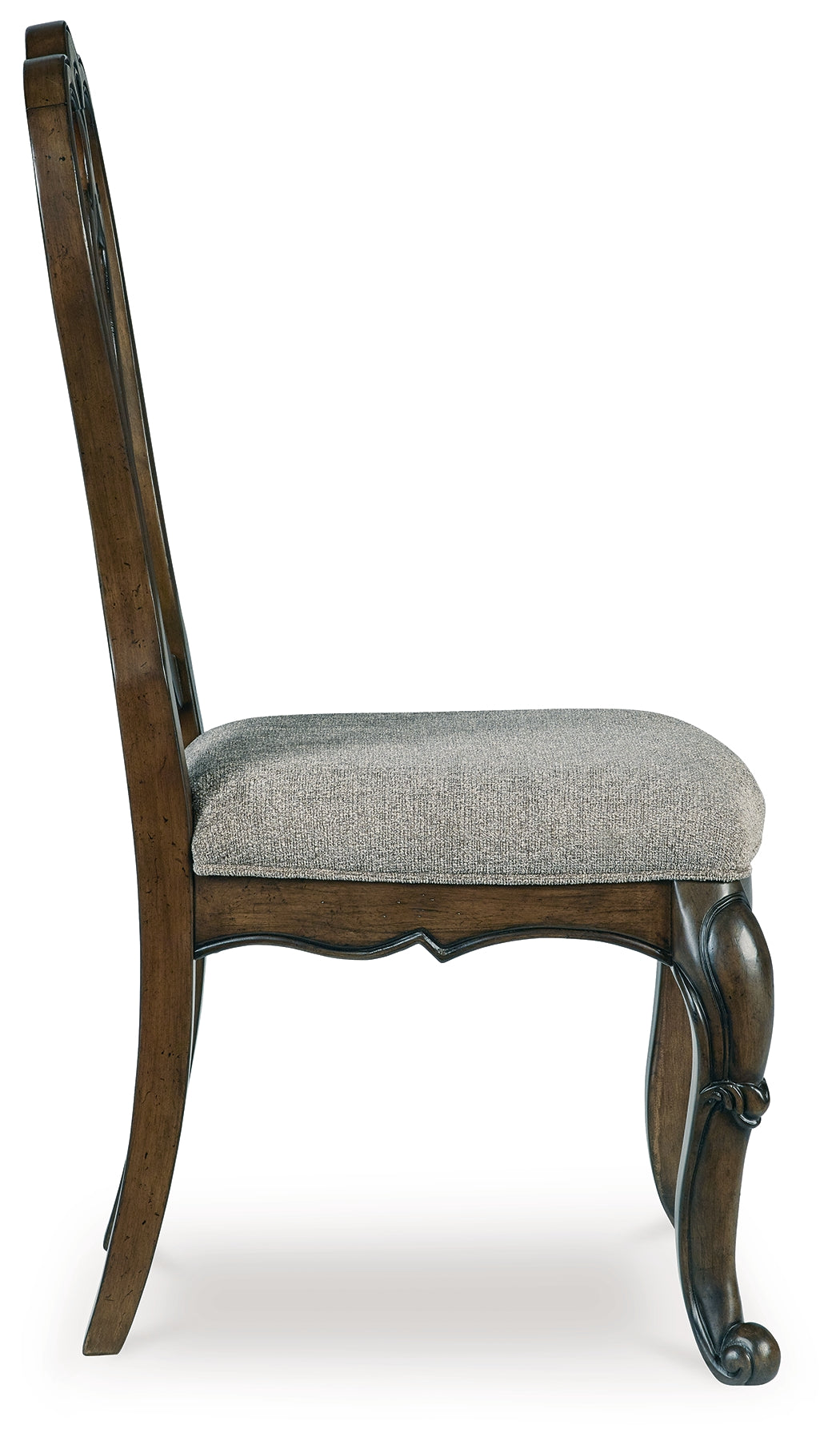 Ashley Furniture - Maylee Dining Side Chair - Dark Brown Fabric|Wood - Chairs - Additional View 3