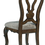 Ashley Furniture - Maylee Dining Side Chair - Dark Brown Fabric|Wood - Chairs - Additional View 4