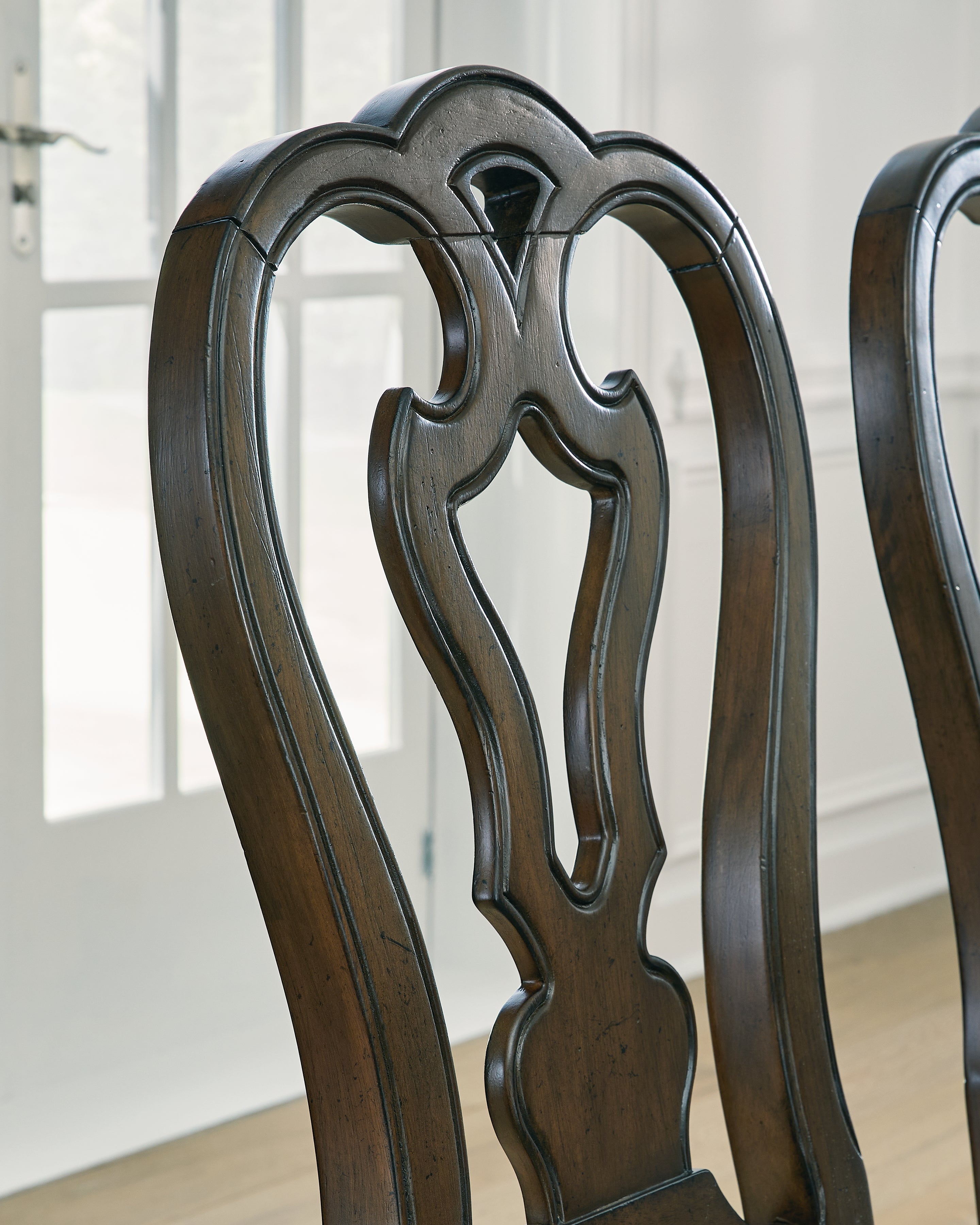 Ashley Furniture - Maylee Dining Side Chair - Dark Brown Fabric|Wood - Chairs - Additional View 5