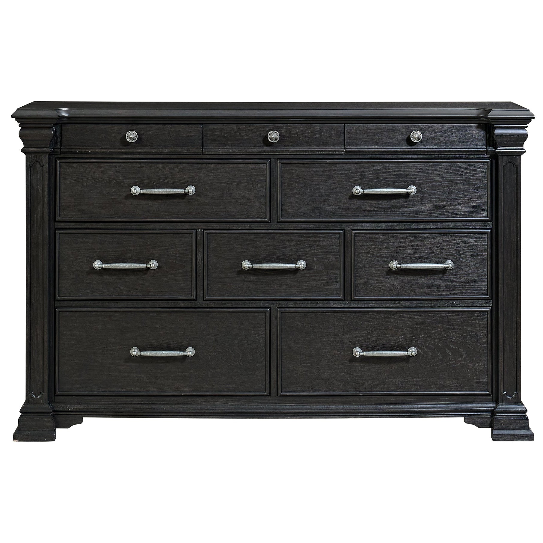 Elements International - KINGS COURT BLACK DRESSER - Wood - Dresser & Mirror - Additional View 2