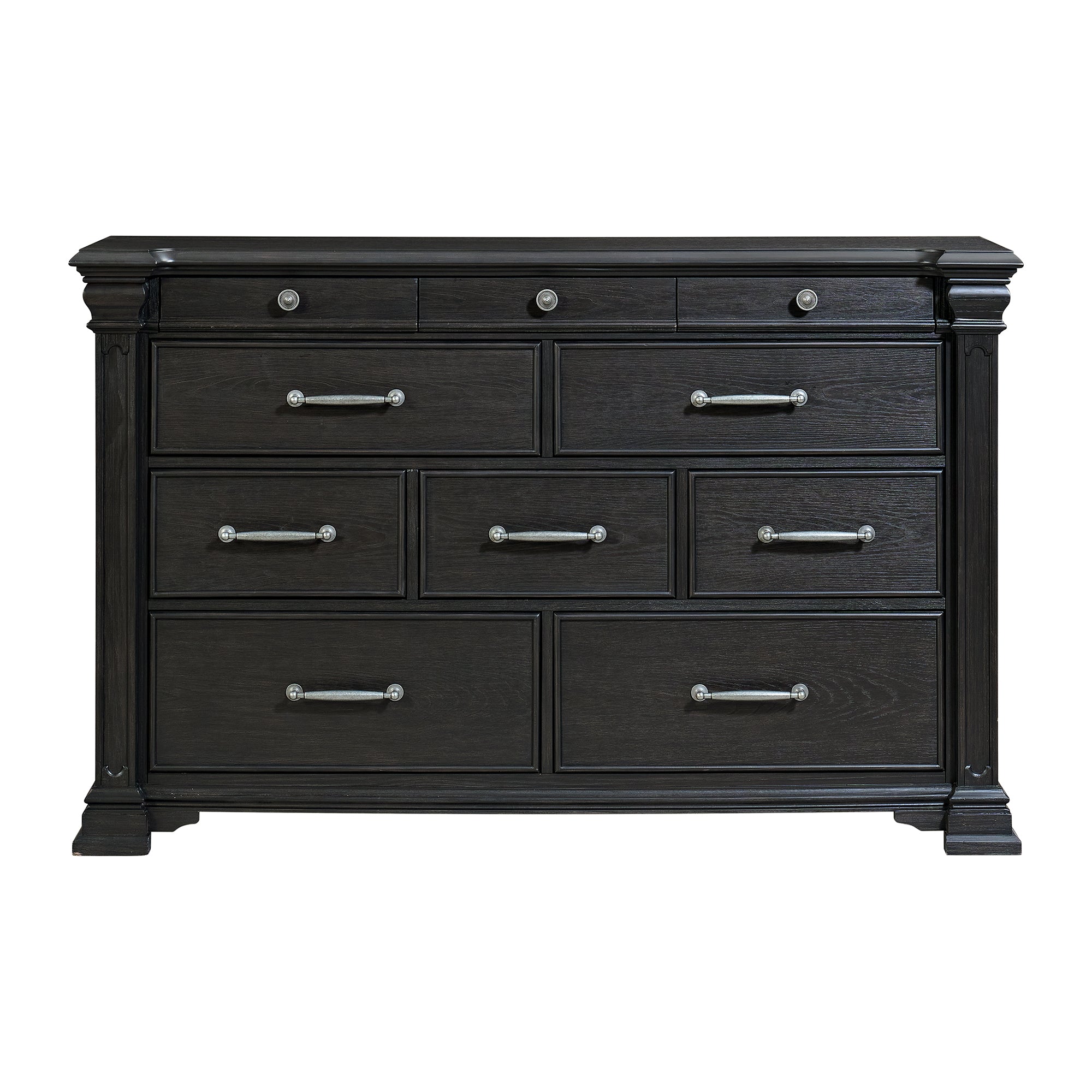 Elements International - KINGS COURT BLACK DRESSER - Wood - Dresser & Mirror - Additional View 2