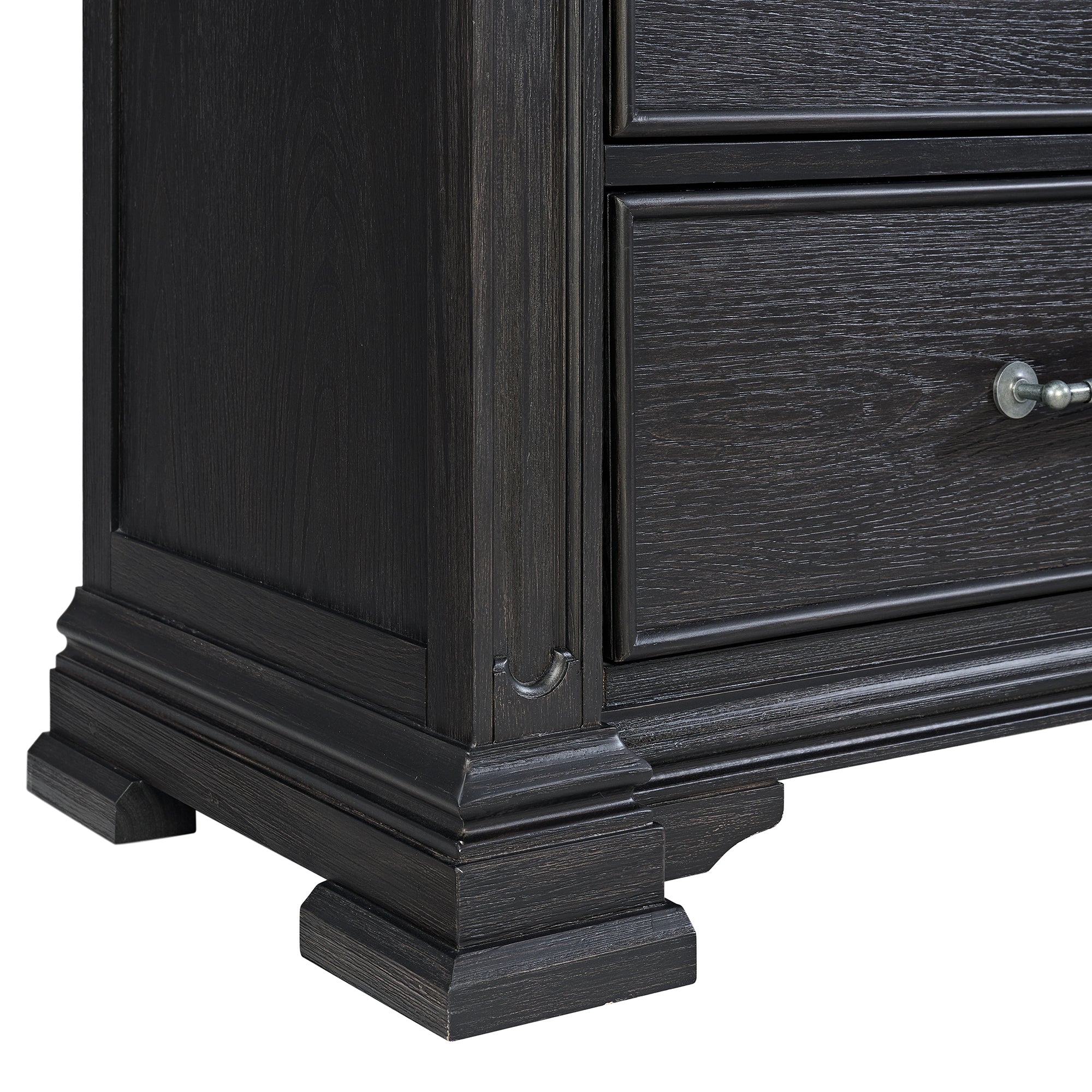 Elements International - KINGS COURT BLACK DRESSER - Wood - Dresser & Mirror - Additional View 8