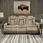 Ashley Furniture - Next-Gen Power Sofa - Sand - Beige Faux Leather - Sofas - Additional View 1