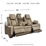 Ashley Furniture - Next-Gen Power Sofa - Sand - Beige Faux Leather - Sofas - Additional View 3