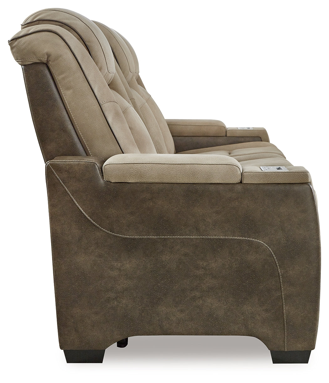 Ashley Furniture - Next-Gen Power Sofa - Sand - Beige Faux Leather - Sofas - Additional View 4