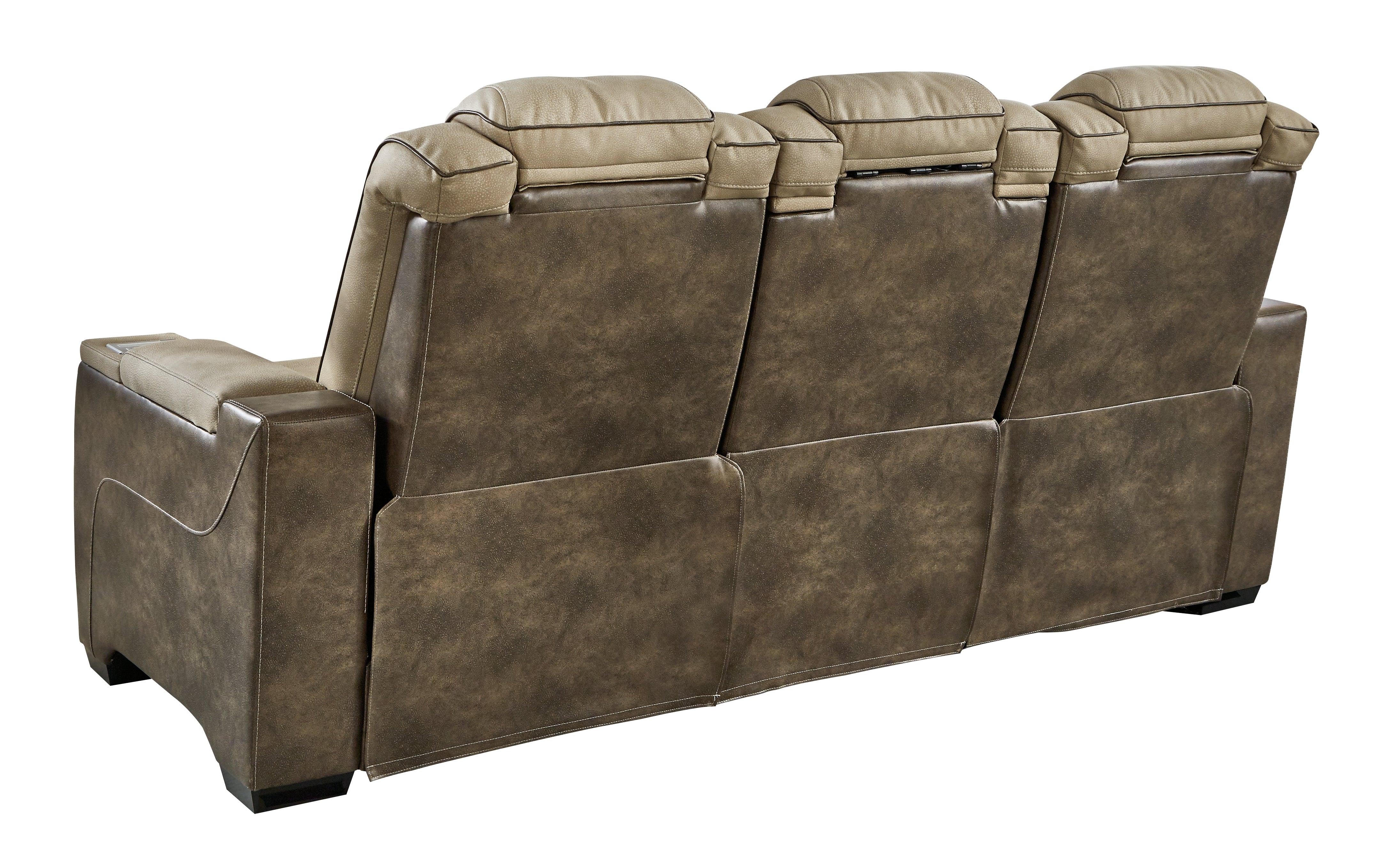 Ashley Furniture - Next-Gen Power Sofa - Sand - Beige Faux Leather - Sofas - Additional View 5