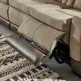 Ashley Furniture - Next-Gen Power Sofa - Sand - Beige Faux Leather - Sofas - Additional View 9