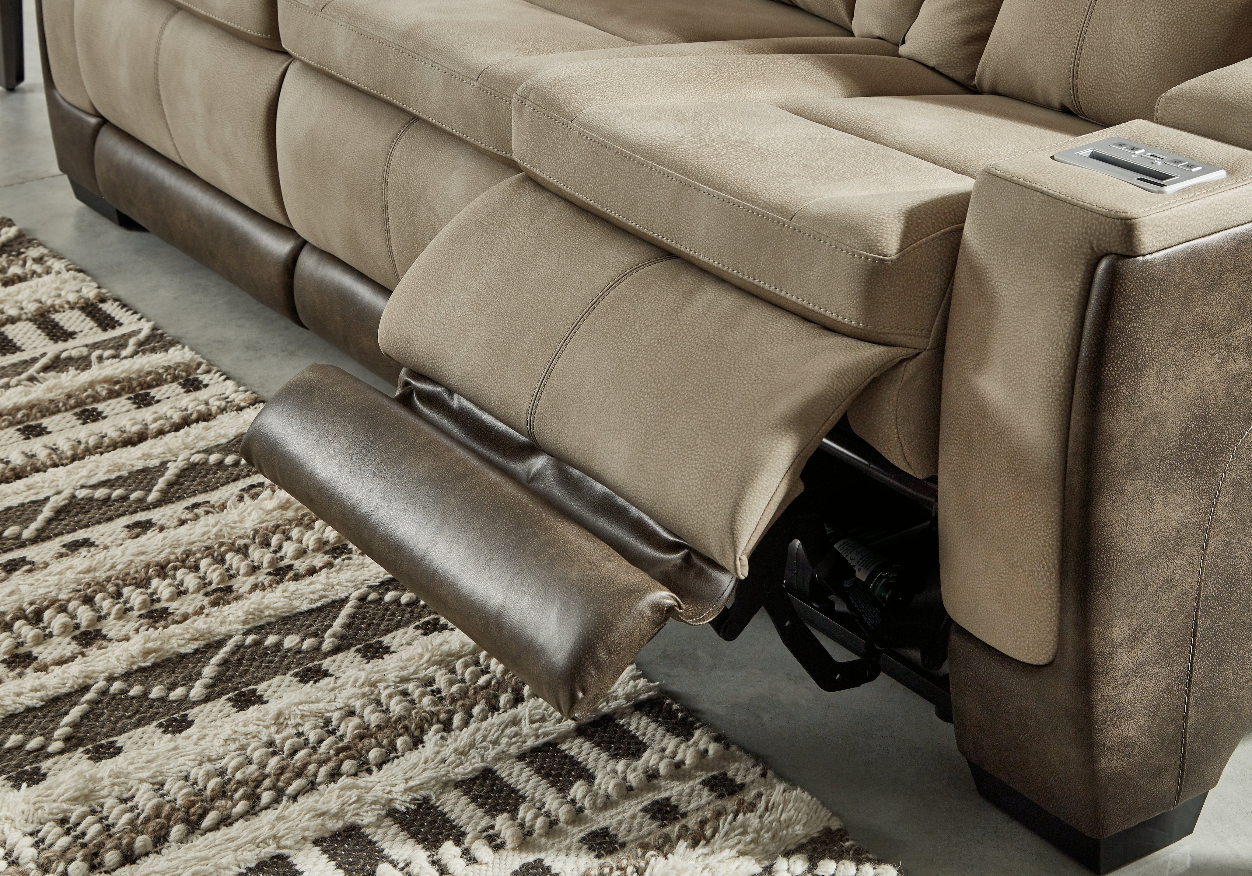 Ashley Furniture - Next-Gen Power Sofa - Sand - Beige Faux Leather - Sofas - Additional View 9