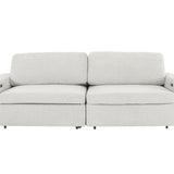 LACHLAN NICKEL POWER SOFA WITH SLIDING SEATS