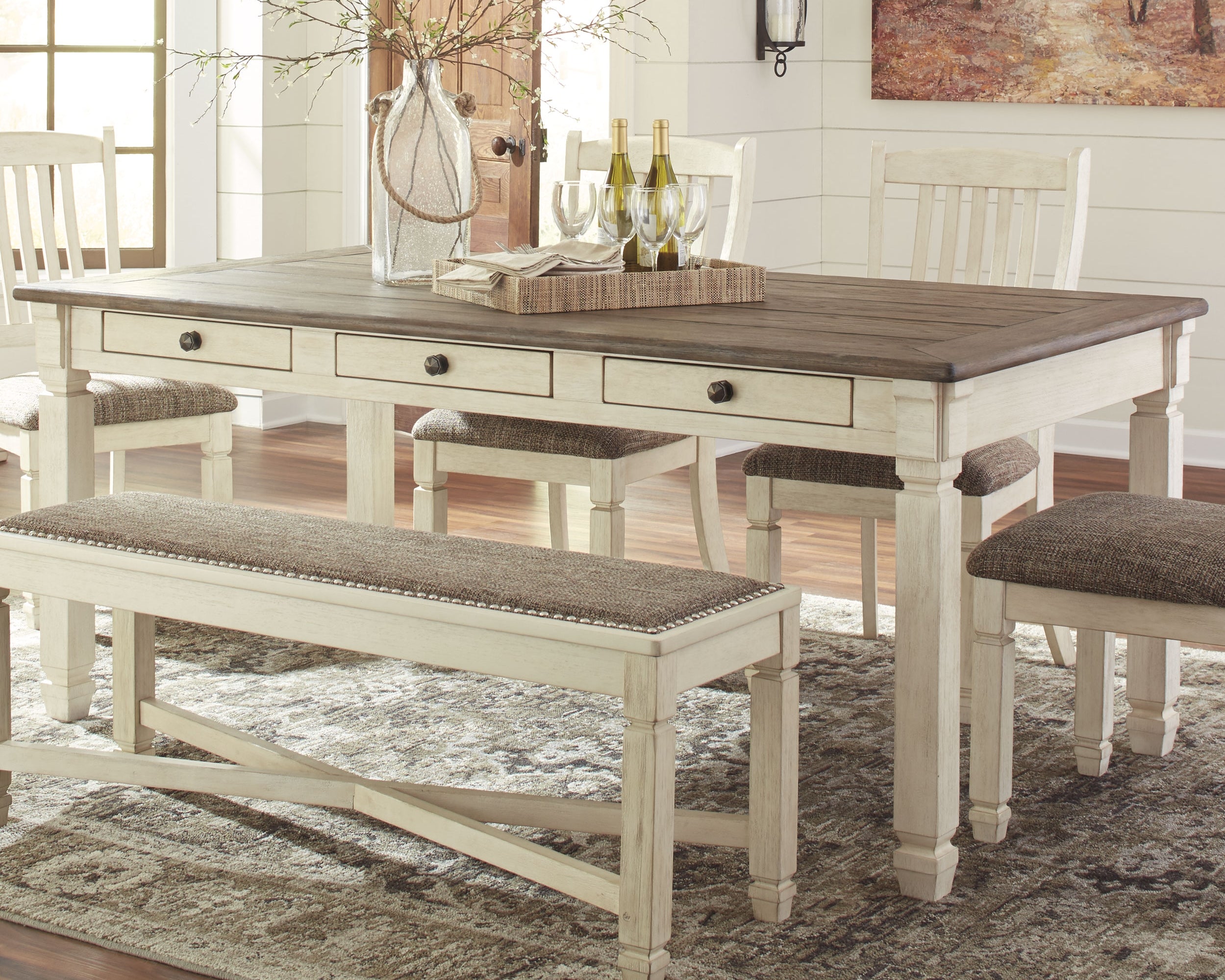 Ashley Furniture - Bolanburg Dining Table - Beige Wood - Tables - Additional View 1