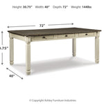 Ashley Furniture - Bolanburg Dining Table - Beige Wood - Tables - Additional View 3