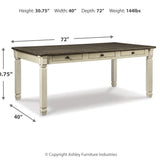 Ashley Furniture - Bolanburg Dining Table - Beige Wood - Tables - Additional View 3