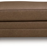 Ashley Furniture - VILLACOURT CARAMEL OTTOMAN - Light Brown Faux Leather - Ottomans - Additional View 2