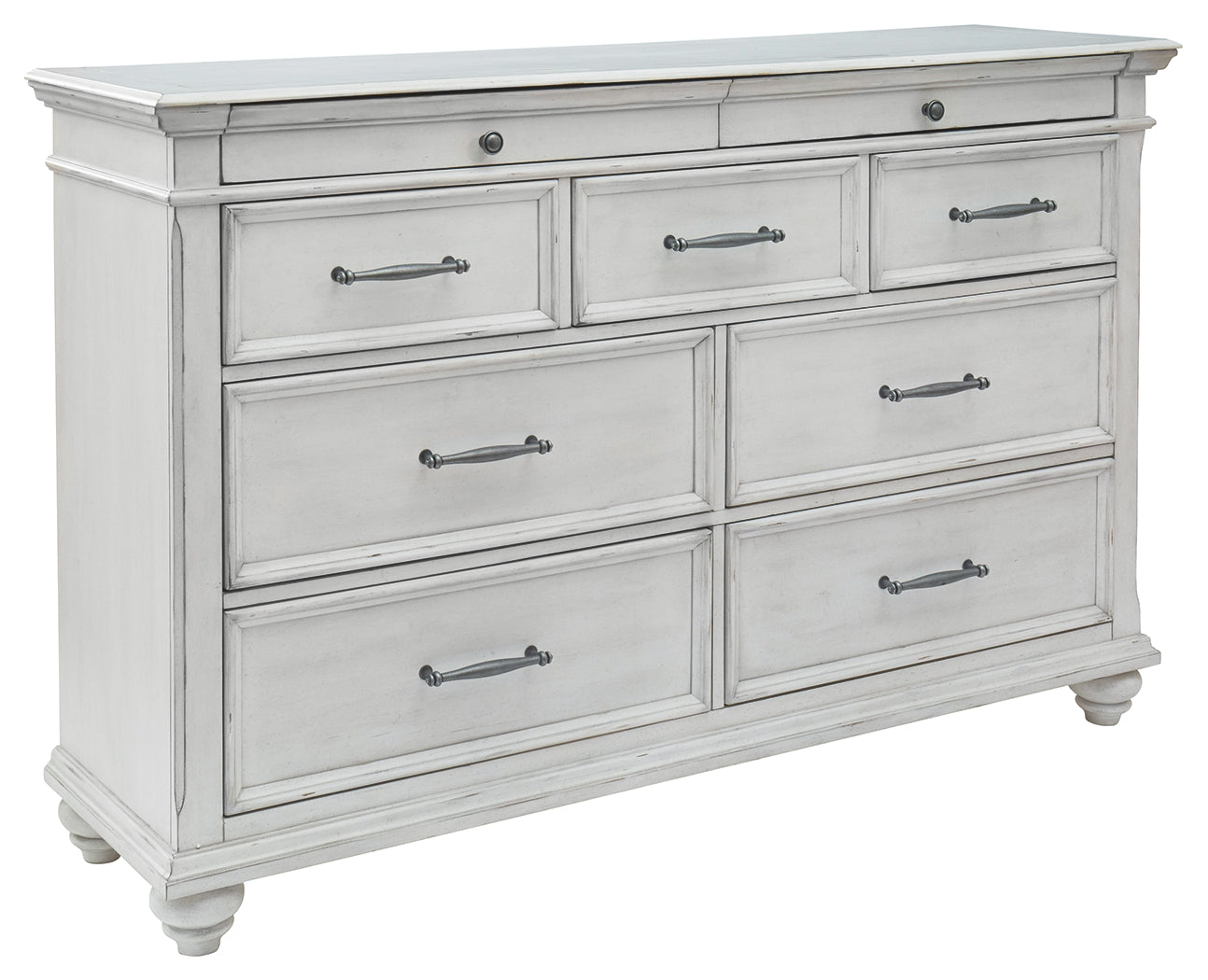 Ashley Furniture - Kanwyn Dresser - White Wood - Dresser & Mirror