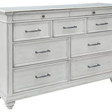 Ashley Furniture - Kanwyn Dresser - White Wood - Dresser & Mirror