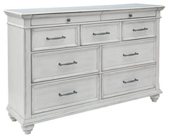 Ashley Furniture - Kanwyn Dresser - White Wood - Dresser & Mirror