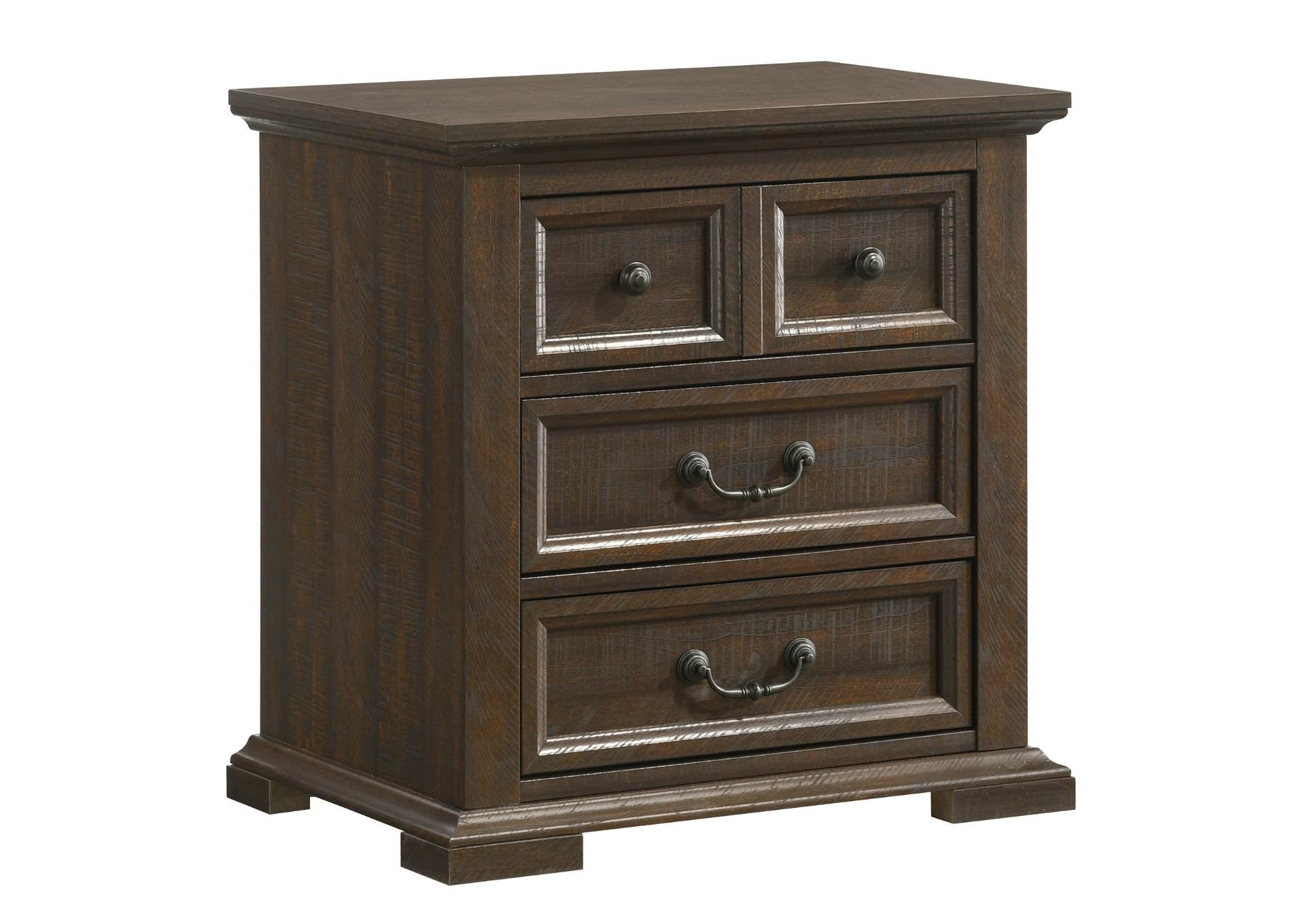 Mossberg Rustic Nightstand - Oak - Additional View 1